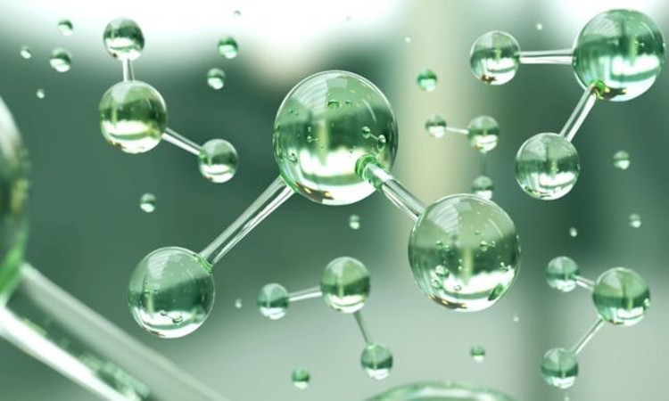 Moléculas de hidrógeno verde
