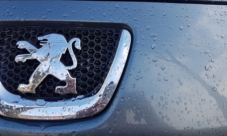 Frontal de un coche Peugeot