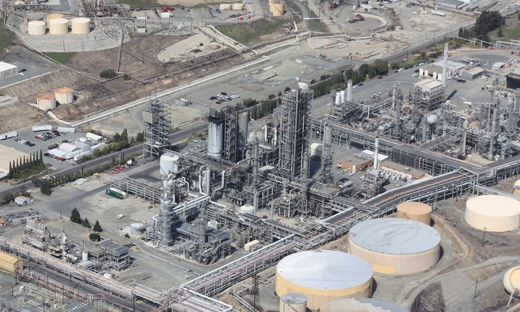 Refinería de Petróleo en vista aerea