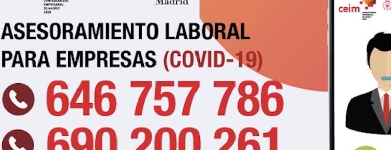 Servicios de CEIM ante el estado de alarma