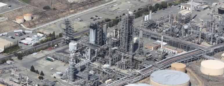 Refinería de Petróleo en vista aerea